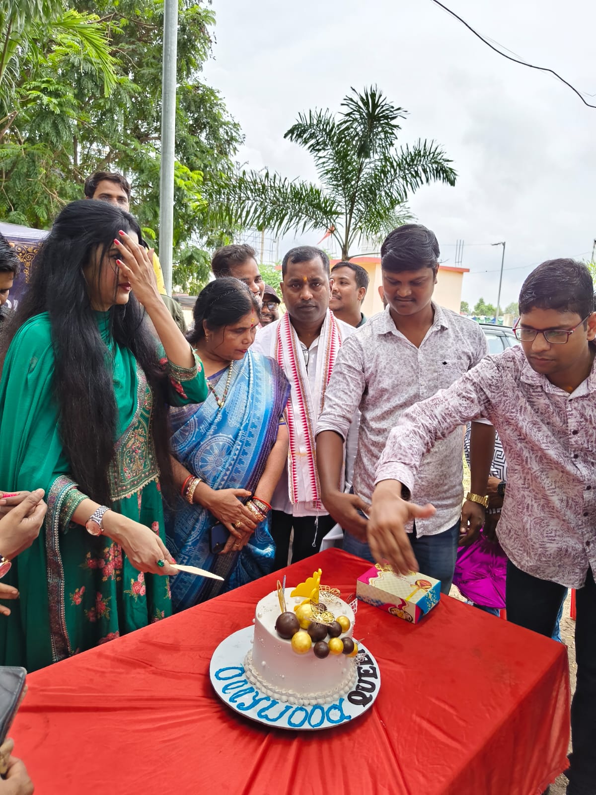 Ollywood celebrity visit and cake cutting with Mr. Nilu Khuntia and inmates